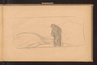 Recto: Der Tod des Pegasus; Verso: Skizzen von gekreuzten Ähren, Entwurf für die Dekoration der Ausgabe "Żurawce" Wl. 1910 od Ferdynand Ruszczyc