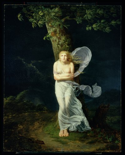 Mladá žena dohnána bouří, 1799 od Fereol Bonnemaison