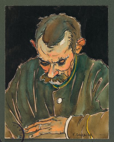 Phongeron čte dopis své ženy, Gustrow od Fernand Barbier
