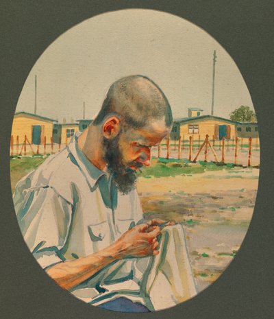 Profesor Schlosser věší prádlo v Gustrowě od Fernand Barbier
