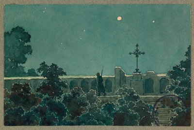 Kalvárie ve Vailly v noci 27. října od Fernand Barbier