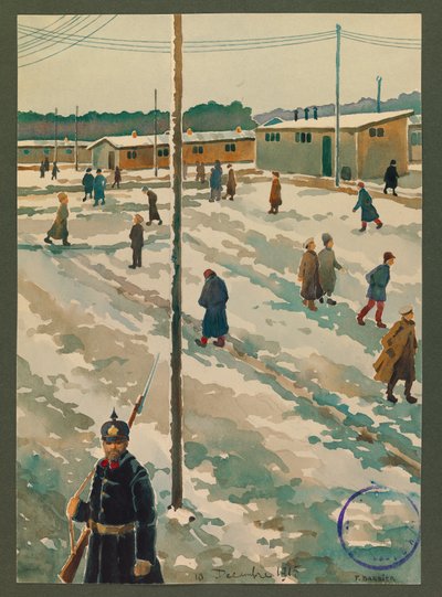 Pohled na vězeňský tábor v Gustrow od Fernand Barbier