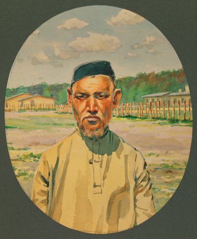tatarský zajatec ruské armády u Gustrova od Fernand Barbier