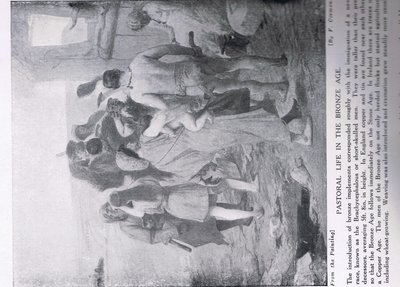 Pastýřský život v době bronzové, ilustrace z „Hutchinsonových dějin národů“, kolem roku 1910 od Fernand Cormon
