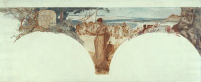 Skica pro Salon des Lettres, Hôtel de Ville, Paříž: Histoire de l
