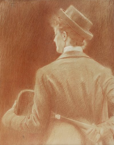 Tenista; Studie pro "Memoáry"; Tenisového hráče; Studie pro "Vzpomínky", 1889 od Fernand Khnopff