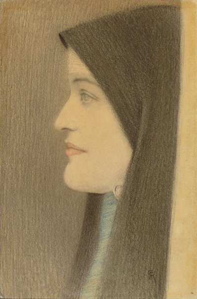 Studie ženy, kolem roku 1910 od Fernand Khnopff