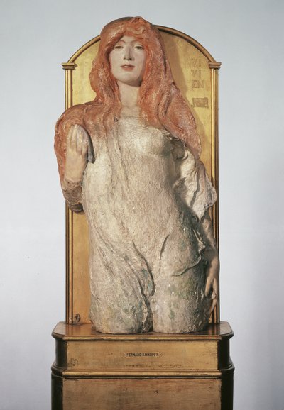 Poloviční postava nymfy ("Vivien") od Fernand Khnopff