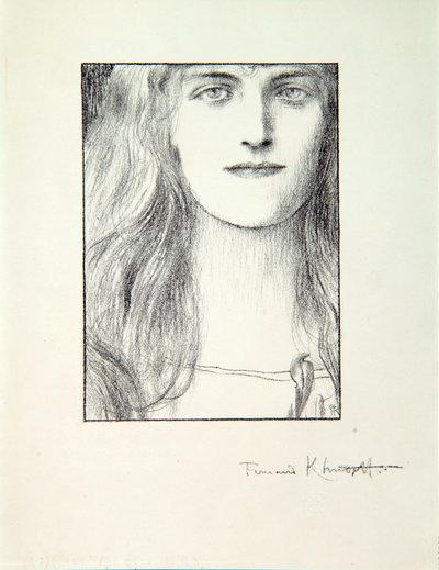Hlava ženy, 1897 od Fernand Khnopff