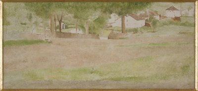 Krajina s mostem ve Fossetu od Fernand Khnopff