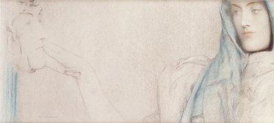 Studie k tajemství, kolem roku 1902 od Fernand Khnopff