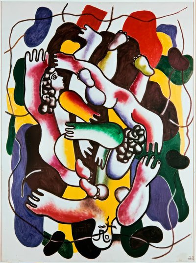 Vícebarevní potápěči od Fernand Leger