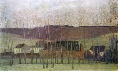 Krajina s budovami, 1898 od Fernand Maglin