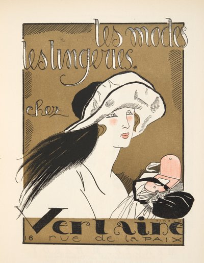 Reklama na Verlaine, z Gazette de Bon Ton, hospoda. 1920 (tisk šablony) od Fernand Siméon