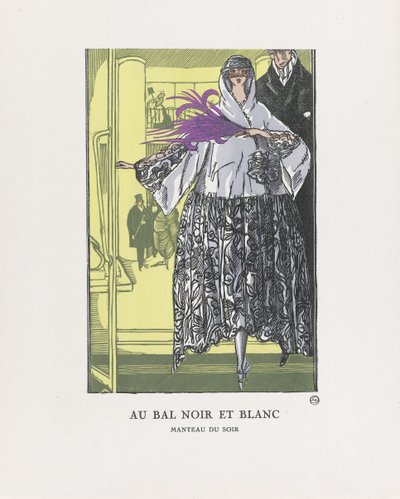U Černobílého plesu, hospoda. 1921 (tisk šablony) od Fernand Siméon