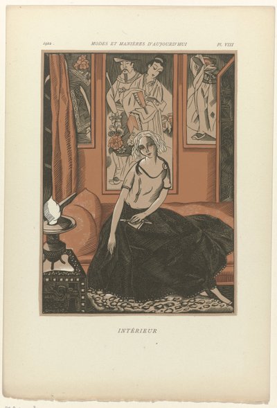 Móda a manýry dneška, 1922, Pl. 8: Interiér od Fernand Siméon