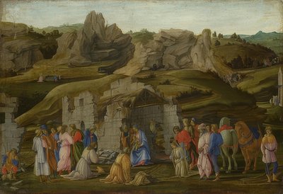 Klanění tří králů. Kolem roku 1480 od Filippino Lippi