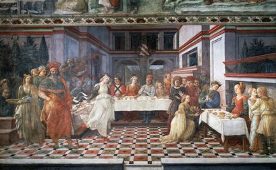 Herodova hostina nebo tanec Salome (freska) od Filippino Lippi