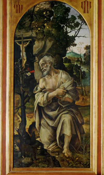 Svatý Jeroným kajícník (malba na dřevě) od Filippino Lippi