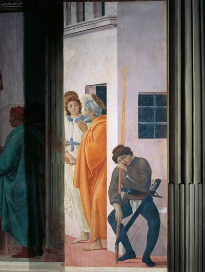 Svatý Petr osvobozený z vězení, Filippino Lippi, freska od Filippino Lippi