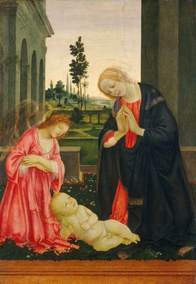 Adorace dítěte, c. 14751480. od Filippino Lippi