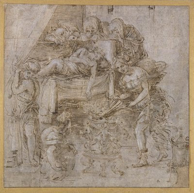 The Death of Meleager (pero a inkoust s kvašem na papíře) od Filippino Lippi