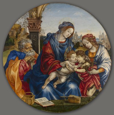 Svatá rodina se svatým Janem Křtitelem a svatou Markétou, c. 1495. od Filippino Lippi