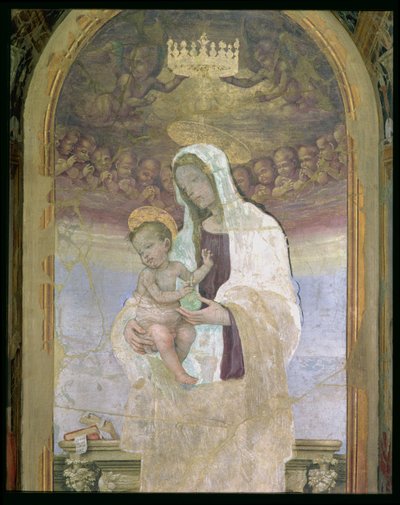 Madona s dítětem, detail ze svatostánku Canto al Mercatale, 1498 od Filippino Lippi