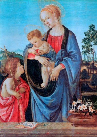 Panna a dítě se svatým Janem, 1480 od Filippino Lippi