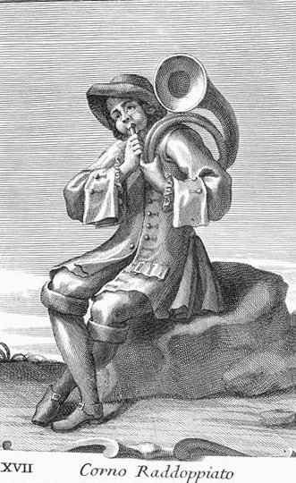 Dvojitý roh, deska XVII z Armonica Cabinet, 1722 od Filippo Bonanni