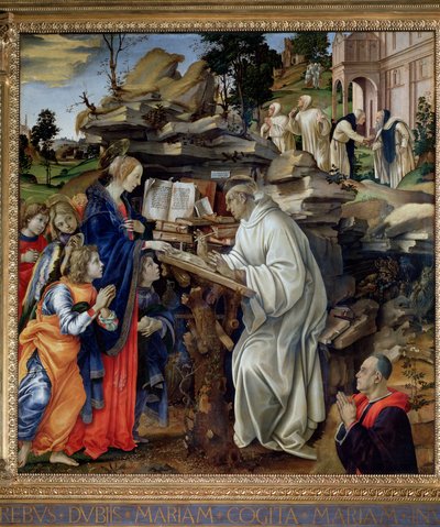 Zjevení Panny Marie sv. Bernardovi - olej na desce od Filippo Lippi