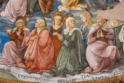 Svatí, detail korunovace Marie od Filippo Lippi