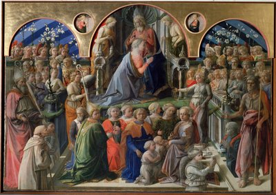 Korunovace Panny Marie - tempera na panelu od Filippo Lippi