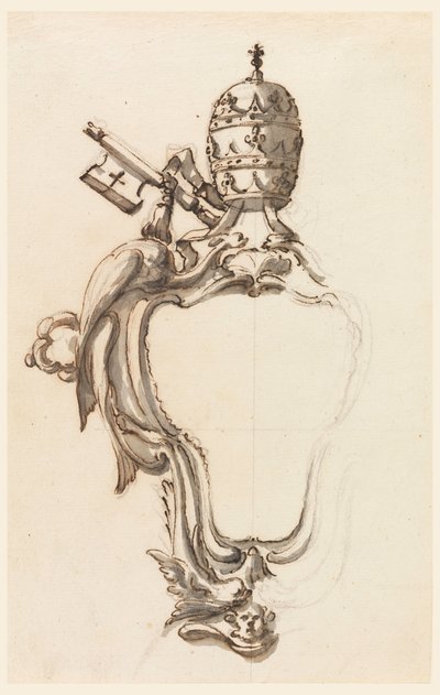 Kresba, Papežská rozeta, 1740-70 od Filippo Marchionni