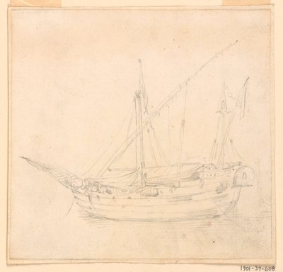 Kresba, Plachetnice, asi 1780 od Filippo Marchionni