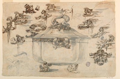 Kresba, Návrhy na stříbrnou číši, 1769 od Filippo Marchionni