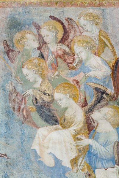 Andělé, detail Posledního soudu, cca 1400 (detail 3496201) od Filippolo de and Veris da Milano Veris da Milano