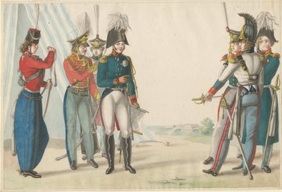 Car Alexander I a ruští důstojníci, 1815 od Finert