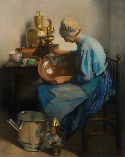 Uklízečka (olej na plátně) od Firmin Baes