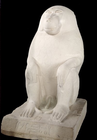 Pavián, Říše středu, možná 7. dynastie (vápenec) od First Intermediate Period Egyptian