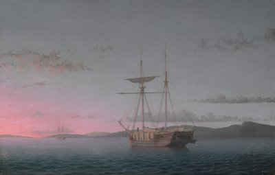 Dřevařské škunery večer v Penobscotském zálivu od Fitz Henry Lane