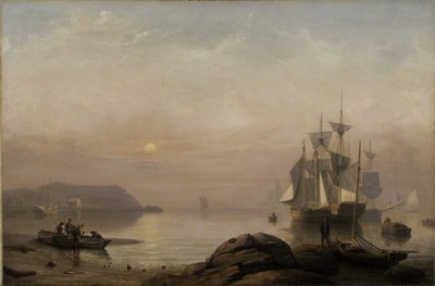 Východ slunce přes mlhu, 1852 od Fitz Henry Lane
