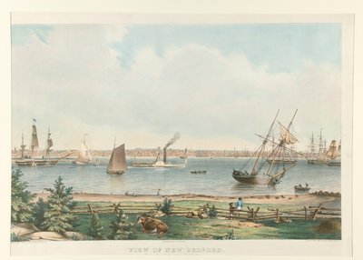 Pohled na New Bedford. / Z pevnosti poblíž Fairhavenu od Fitz Henry Lane