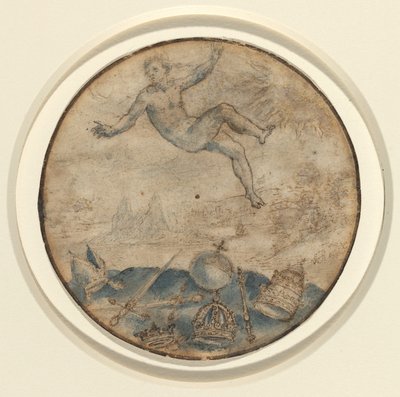 Muž padající z nebe od Flemish 17th Century