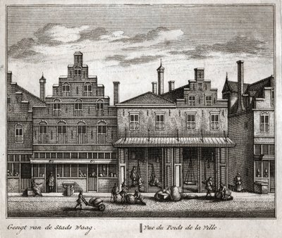 Delft, Nizozemsko. (rytina od Flemish School
