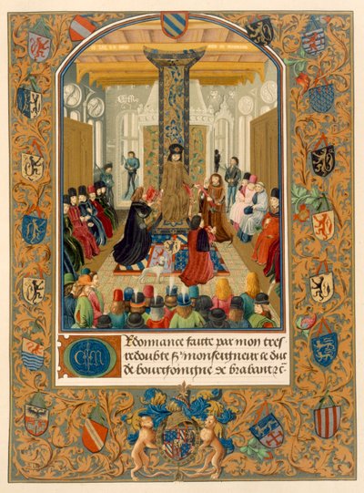 Vévoda Charles le Temeraire uprostřed svého dvora s rytíři Řádu zlatého rouna, 1473 od Flemish School
