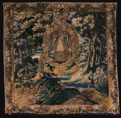 Vlámský gobelín. Krajina s černou Madonou. Ateliér Oudenaarde. 1665. od Flemish School