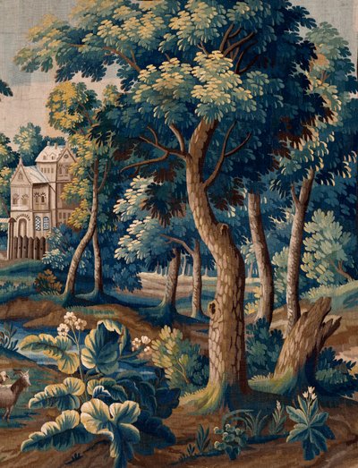 Vlámský gobelín. Konec 17. století. Majetek kostela Sint-Walburgakerk Oudenaarde (Dekenij van de Sint-Walburga). od Flemish School