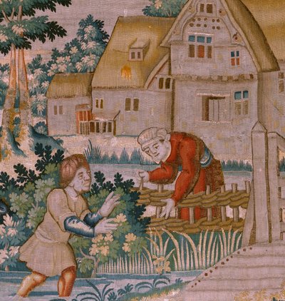 Vlámský gobelín. Tleskání rukou. Ateliér Oudenaarde. 17. století. od Flemish School