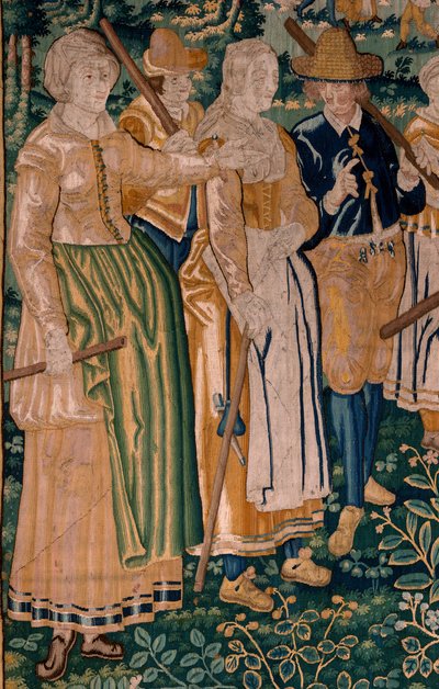 Vlámský gobelín. Hra na husu. Ateliér Oudenaarde. Rozměry 341 x 395 cm. Inv (83058)-7 / 0008. 17. stol. od Flemish School